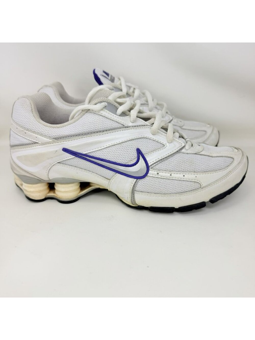 Nike Shox Reveal 3 Running Shoes White Purple Women’s Size 9 No Insoles